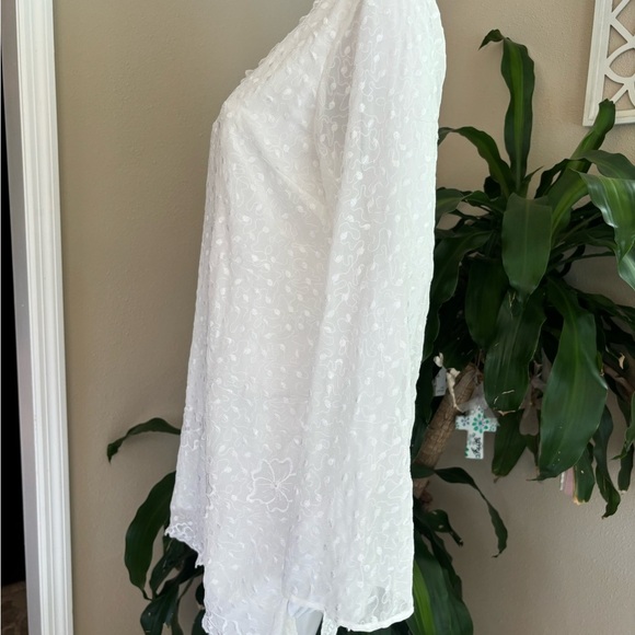 American glamour  Badgley Mischka white dress with V-Neckline - Picture 5 of 12